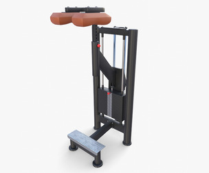 Standing calf machine