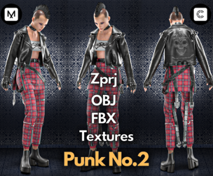 Punk No.2 : Marvelous Designer + Clo3d
