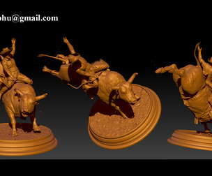 Bull fighting STL - OBJ - ZTL file