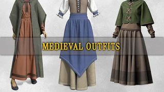 women clothing / Medieval female Outfits pack cover