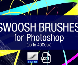 Swoosh Brushes for Photoshop and PNGs