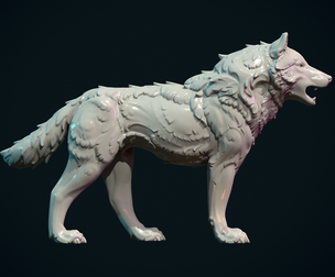 Wolf sculpture