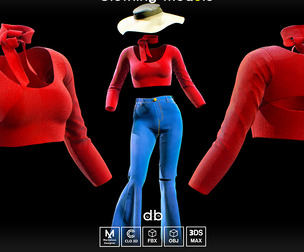 Female cowboy dress model