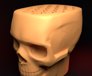 PEN HOLDER SKULL