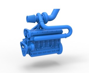 Turbo straight-six engine Scale 1:25