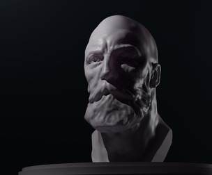 Male head sculpt