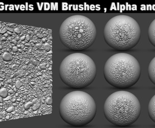 Stone Gravels VDM brushes , Alpha and Noise