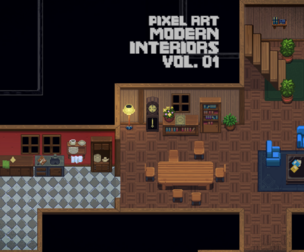 Pixel Art Modern Interiors Vol. 01