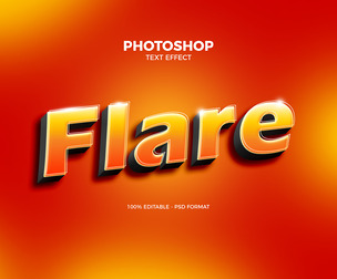 3D Flare PSD fully editable style text effect.