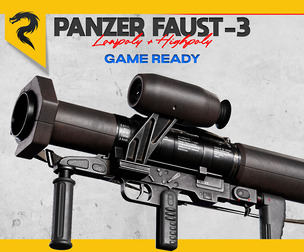 Panzerfaust 3 rocket launcher game ready asset
