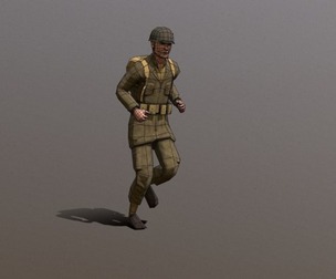 Super Low Poly US WW2 GI soldier Character Model