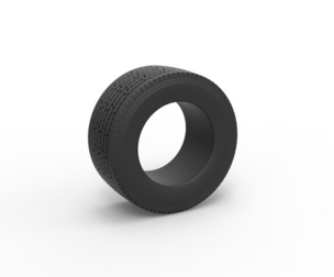Super single semi tire 3 Scale 1:25