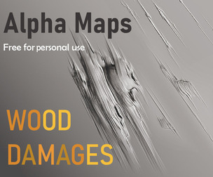 Three Alpha Maps for Wooden Damages