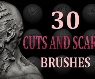 Cuts and Scars Brush + Alphas