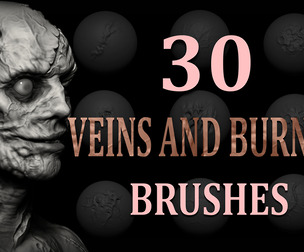 Veins and Burns Brush + Alphas