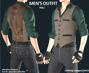 MEN'S OUTFIT / MD + CLO3D / ZPRJ + OBJ - VOL1