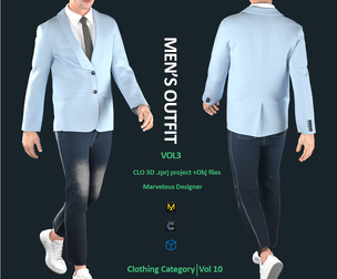 MEN'S OUTFIT / MD + CLO3D / ZPRJ + OBJ - VOL3