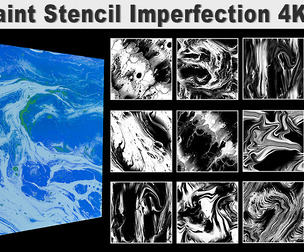 100 Paint Stencil Imperfection 4K Vol 3
