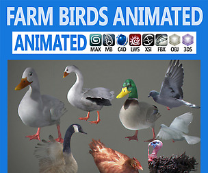 Pack - Farm Birds Animated