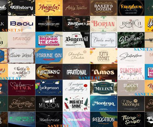 50 Various Font Bundle, calligraphy Bundle