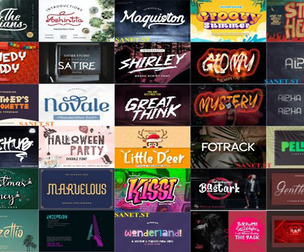 26 Various Font Bundle, Grunge font