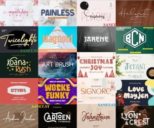 24 Various Font Bundle, Handcraft Grunge