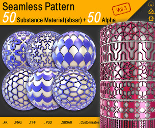 50 Seamless Pattern + Alpha (4K) Vol 3