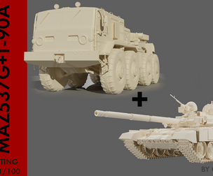 Vehicle set MAZ537G and T90A