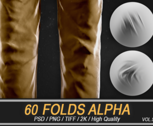60 Wrinkles / Folds Alpha ( PSD / TIFF / PNG )