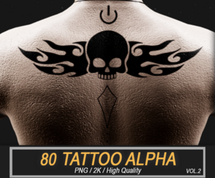 80 Tattoo Alpha / Stencil Patterns Vol.2