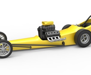 Front engine dragster with shell V3 Scale 1:25