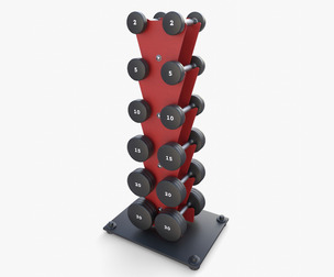 Vertical dumbbell rack