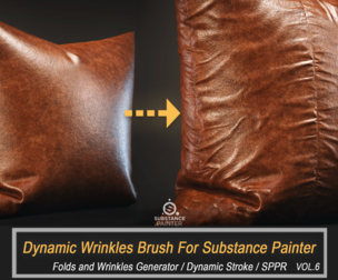 Wrinkles and Folds Brush For Substance Painter