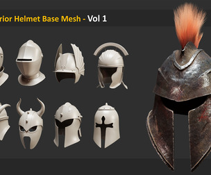 45 Warrior Helmet Base Mesh - Vol 1
