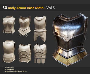 30 Body Armor Base Mesh - Vol 5