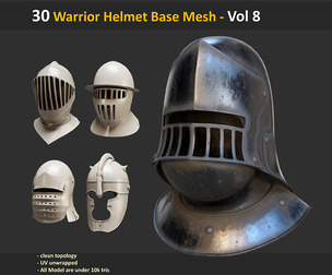 30 Warrior Helmet Base Mesh - Vol 8