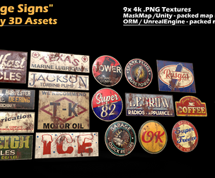 Vintage Signs Vol.1 3D Asset/ Prop