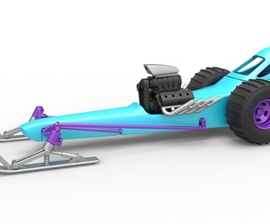 Front engine old school snow dragster 1:25