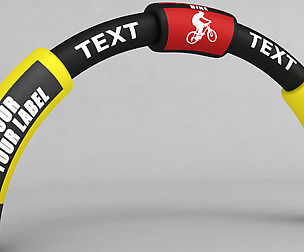 Banner commercial road bike low poly single
