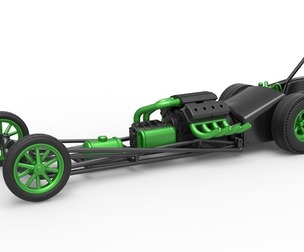Front engine old school dragster V8 V2 Scale 1:25