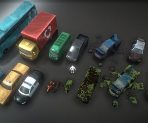 Vehicle Pack - 3D Low Poly for Game Asset