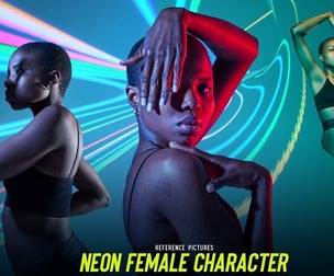 275 Neon Female Reference Pictures + Portraits