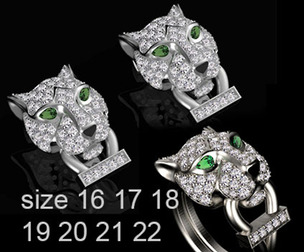 ring and earrings  panther