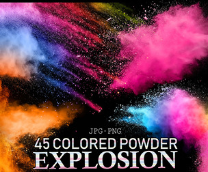 45 Colored Powder Explosion, Holy Powder Texture