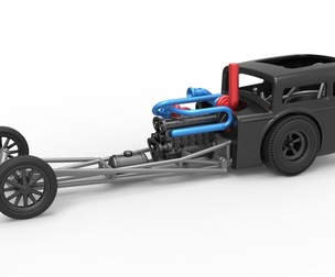 Front engine old school dragster shell V4 1:25