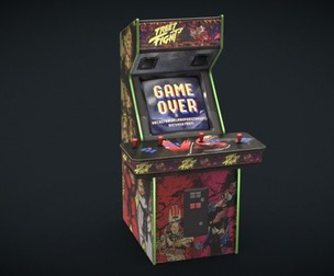 Arcade Game Machine - Game ready props Low-poly