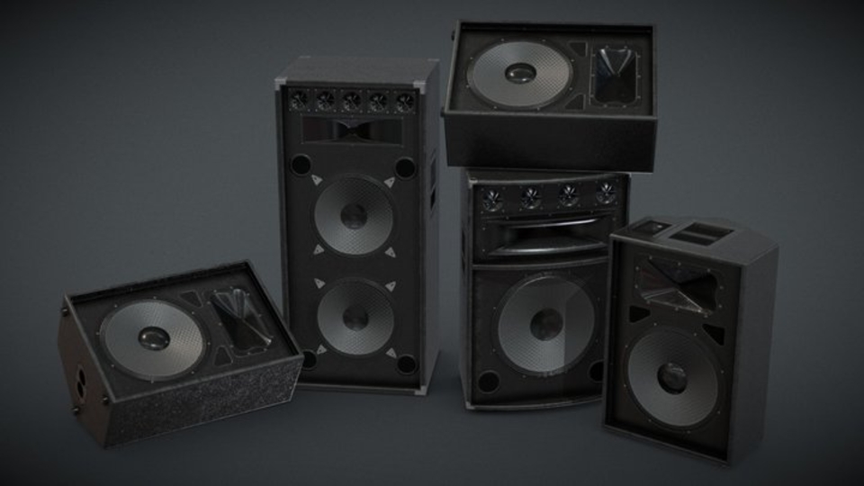 Speaker - Game ready props Low-poly 3D model