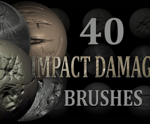 Impact Damages Brush + Alphas