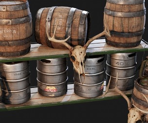 Beer Keg Pack - PBR Game Ready