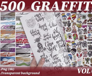 500 Graffiti png 8k vol04